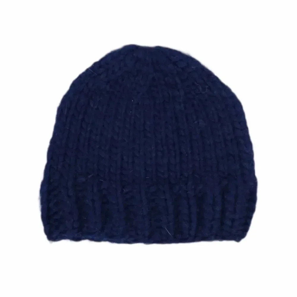 CursiveL Blue Knit Beanie